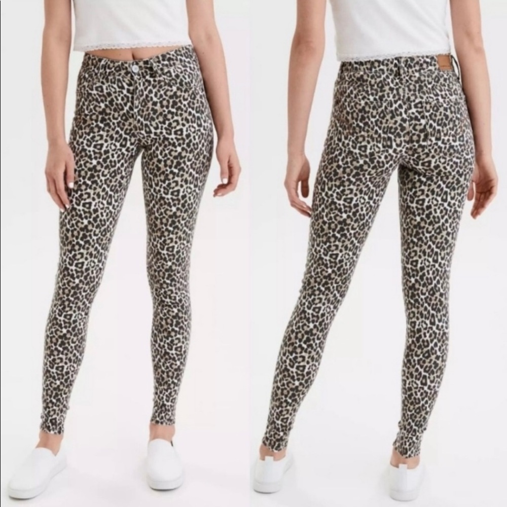 American Eagle Leopard Print Women’s Hi Rise Jegging Size 12 NEW